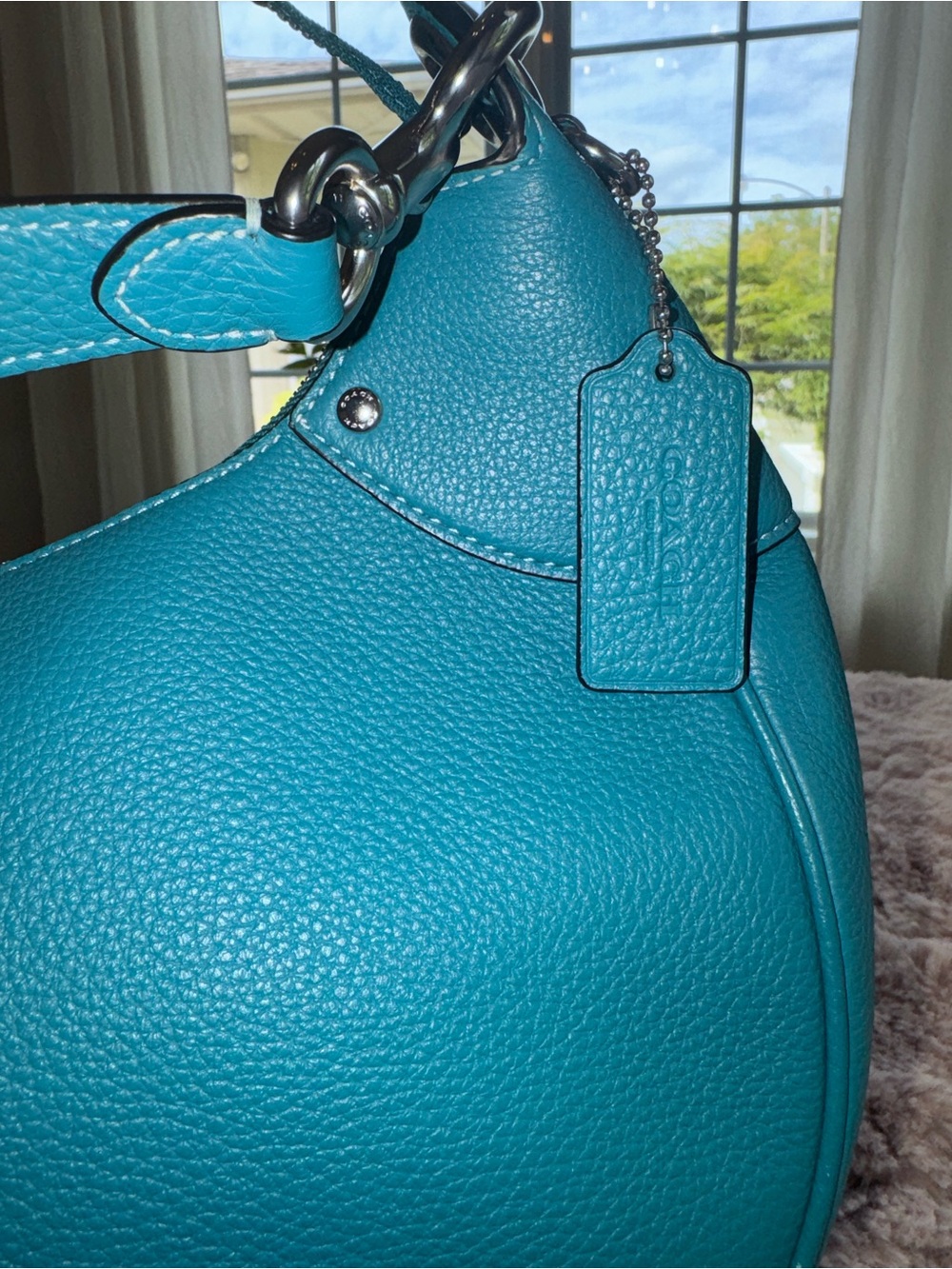 Coach Pebble Leather Mara Hobo with Silver Hardware - Picture 6 of 12